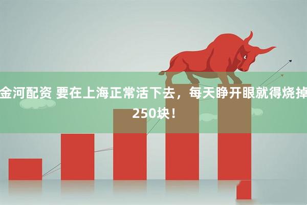 金河配资 要在上海正常活下去，每天睁开眼就得烧掉250块！