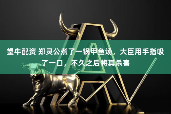 望牛配资 郑灵公煮了一锅甲鱼汤,大臣用手指吸了一口,不久之后将其杀害